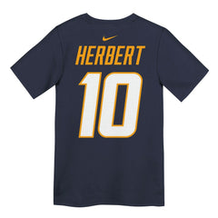 Justin Herbert Los Angeles Chargers Youth Name & Number T-Shirt Navy - Nike