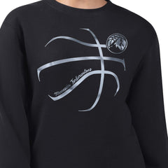 NBA - Minnesota Timberwolves G-III 4Her by Carl Banks Women's Metallic Print Basketball Sketch Fleece Sweatshirt - Black