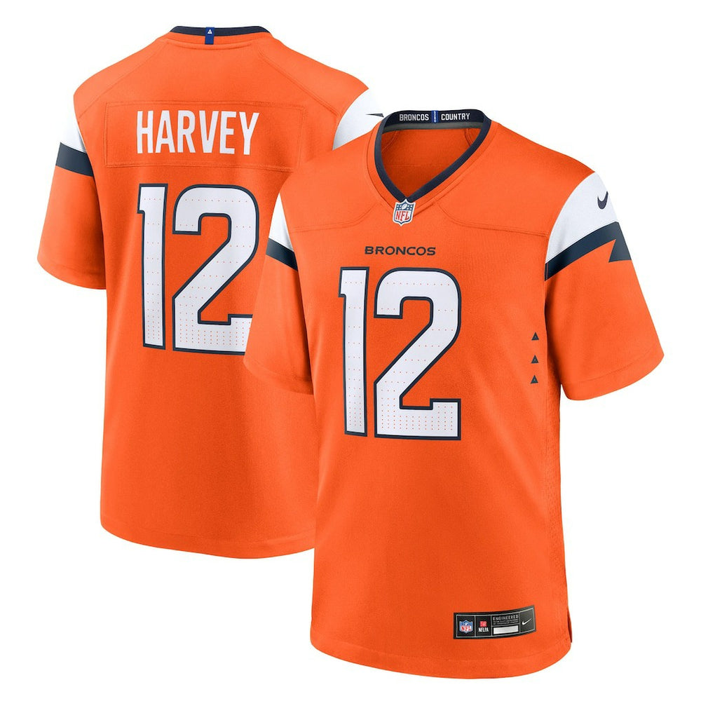 RJ Harvey Denver Broncos Team Game Jersey Orange - Nike