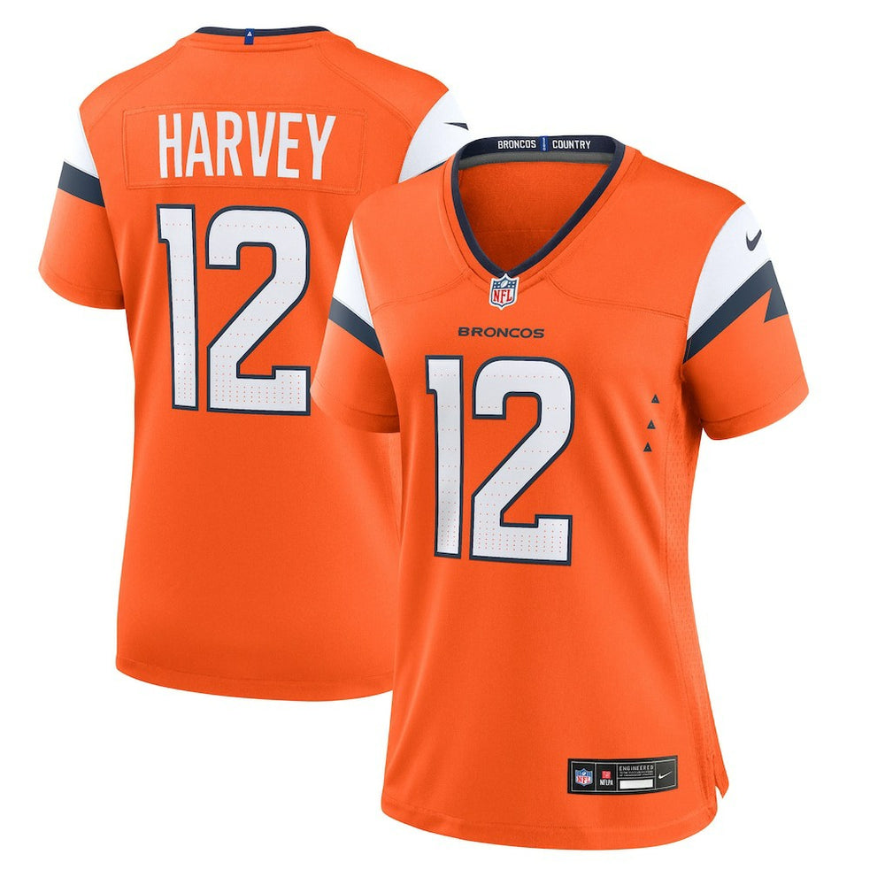 RJ Harvey Denver Broncos Women's Team Game Jersey Orange - Nike