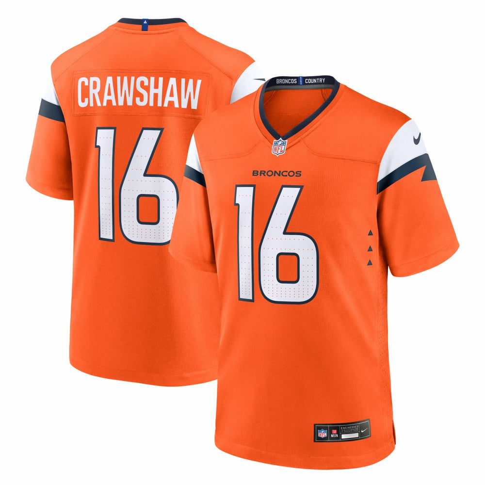 Jeremy Crawshaw Denver Broncos Team Game Jersey Orange - Nike