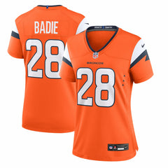 Tyler Badie Denver Broncos Women's Team Game Jersey Orange - Nike