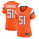 Que Robinson Denver Broncos Women's Team Game Jersey Orange - Nike
