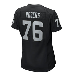 Caleb Rogers Las Vegas Raiders Women's Team Game Jersey Black - Nike