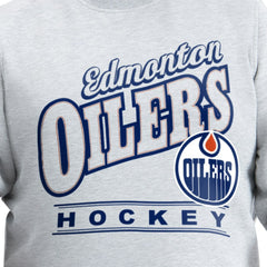 Edmonton Oilers - G-III Sports by Carl Banks Adaptive Headliner Fleece Sweatshirt Gray