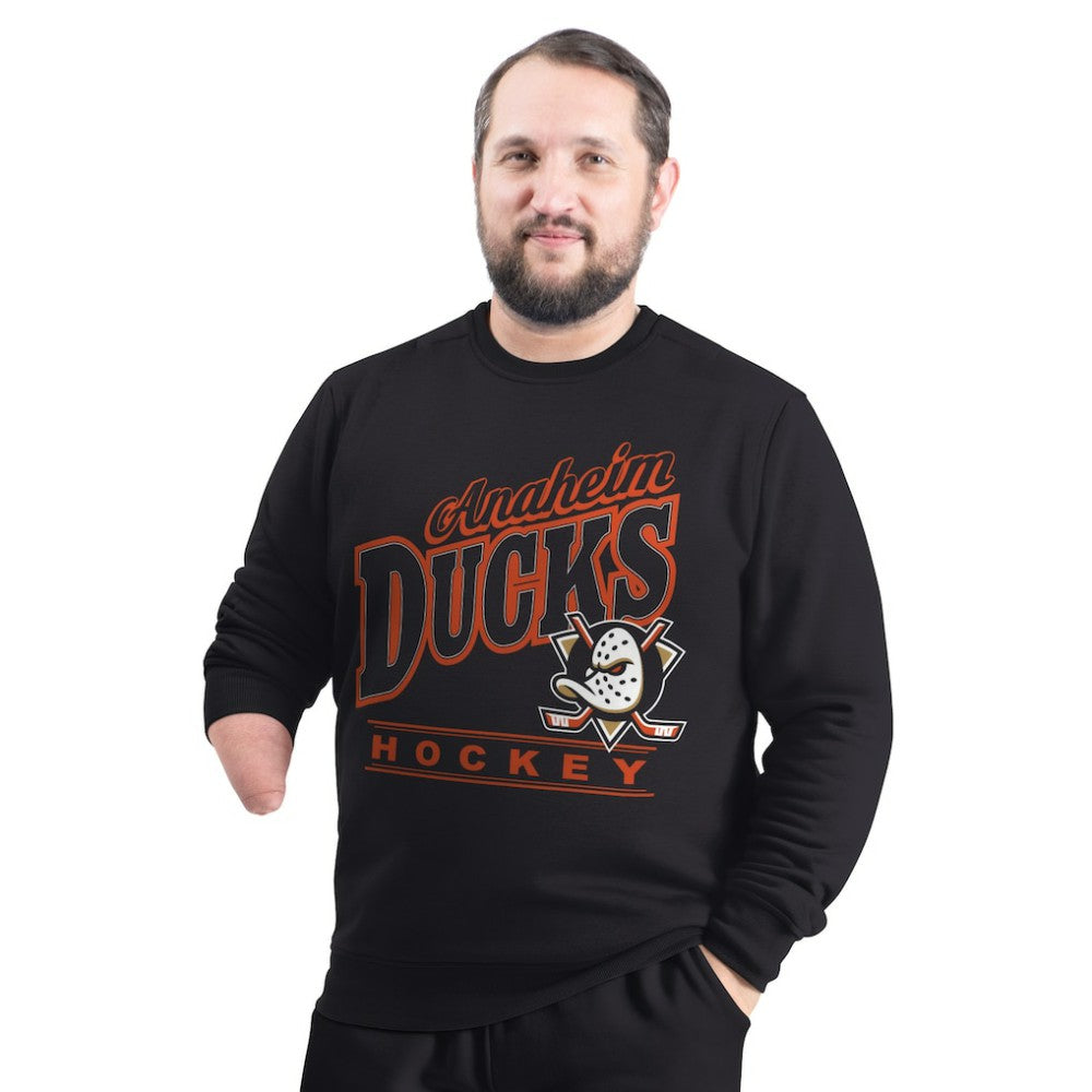 Anaheim Ducks - G-III Sports by Carl Banks Adaptive Headliner Fleece Sweatshirt Black
