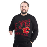 Calgary Flames - G-III Sports by Carl Banks Adaptive Headliner Fleece Sweatshirt Black