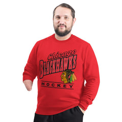 Chicago Blackhawks G-III Sports by Carl Banks Adaptive Headliner Fleece Sweatshirt Red