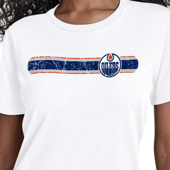 Edmonton Oilers - Starter Women's Team Stripe T-Shirt White