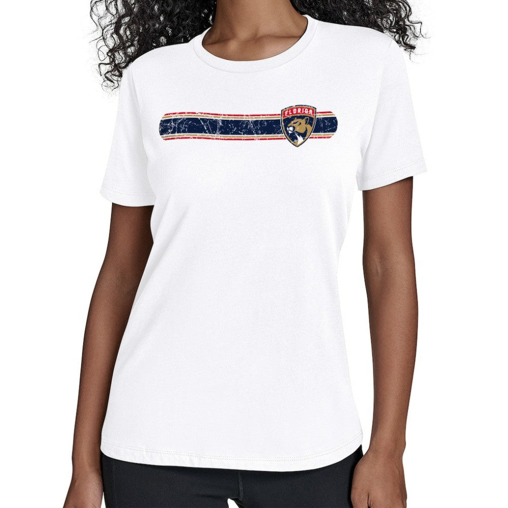 Florida Panthers - Starter Women's Team Stripe T-Shirt White