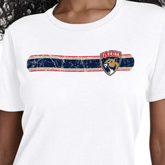 Florida Panthers - Starter Women's Team Stripe T-Shirt White