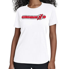 New Jersey Devils - Starter Women's Team Stripe T-Shirt White