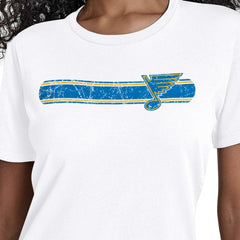 St. Louis Blues - Starter Women's Team Stripe T-Shirt White