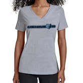 NBA - Memphis Grizzlies Starter Women's Team Stripe V-Neck T-Shirt - Gray