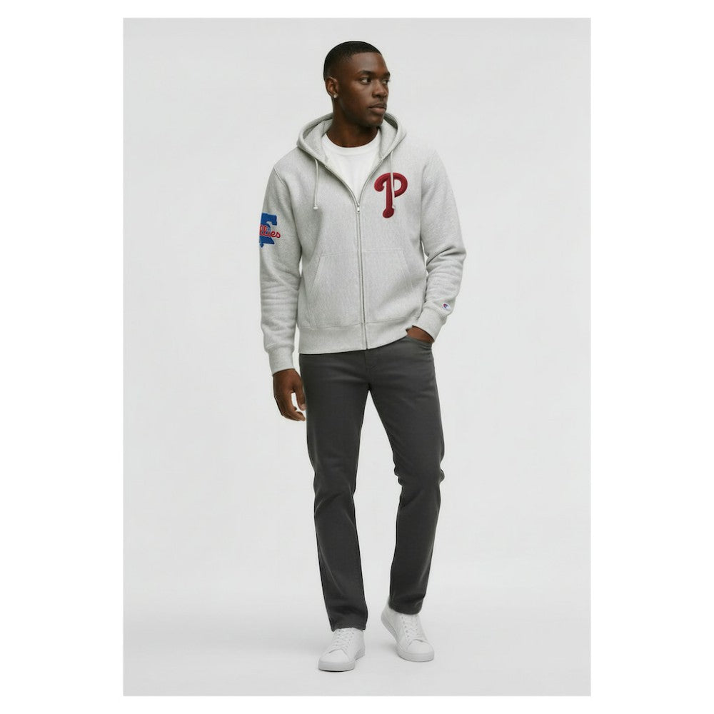 Philadelphia Phillies Champion Reverse Weave Chenille Full-Zip Hoodie for sale