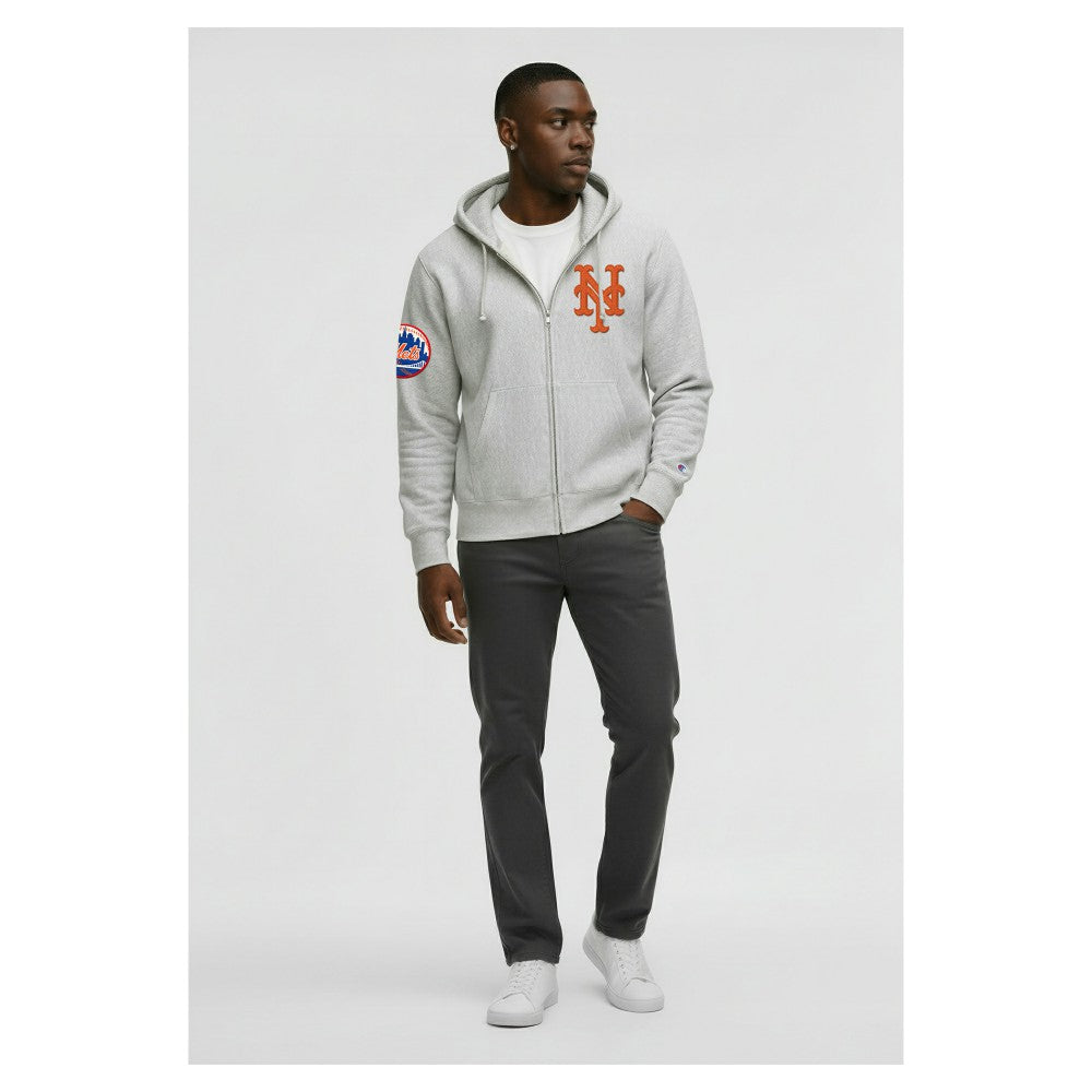 New York Mets Champion Reverse Weave Chenille Full-Zip Hoodie Online