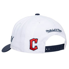 Cleveland Guardians Mitchell & Ness Unisex XL Script Pro Crown Snapback Hat Clearance