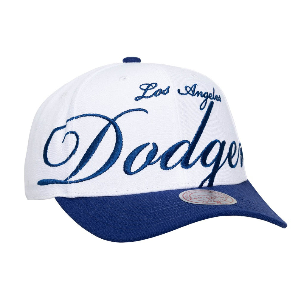 Los Angeles Dodgers Mitchell & Ness Unisex XL Script Pro Crown Snapback Hat Lifestyle