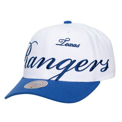 Texas Rangers Mitchell & Ness Unisex XL Script Pro Crown Adjustable Hat Lifestyle