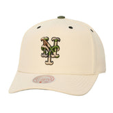 New York Mets Mitchell & Ness Unisex Camo Logo Pro Crown Snapback Hat Clearance