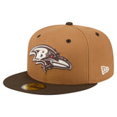 Baltimore Ravens New Era Two-Tone Walnut 59FIFTY Fitted Hat Light Brown/Dark Brown - NFL