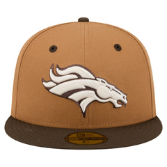 Denver Broncos New Era Two-Tone Walnut 59FIFTY Fitted Hat Light Brown/Dark Brown - NFL