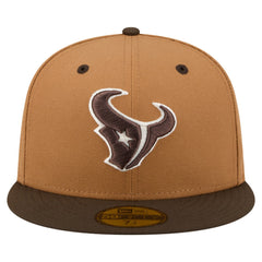 Houston Texans New Era Two-Tone Walnut 59FIFTY Fitted Hat Light Brown/Dark Brown - NFL