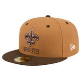 New Orleans Saints New Era Two-Tone Walnut 59FIFTY Fitted Hat Light Brown/Dark Brown - NFL