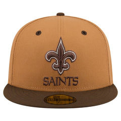 New Orleans Saints New Era Two-Tone Walnut 59FIFTY Fitted Hat Light Brown/Dark Brown - NFL