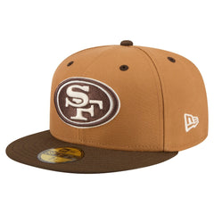 San Francisco 49ers New Era Two-Tone Walnut 59FIFTY Fitted Hat Light Brown/Dark Brown - NFL