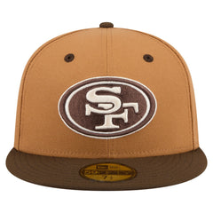 San Francisco 49ers New Era Two-Tone Walnut 59FIFTY Fitted Hat Light Brown/Dark Brown - NFL