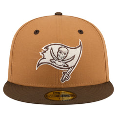 Tampa Bay Buccaneers New Era Two-Tone Walnut 59FIFTY Fitted Hat Light Brown/Dark Brown - NFL