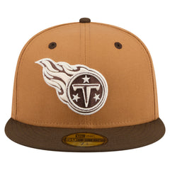 Tennessee Titans New Era Two-Tone Walnut 59FIFTY Fitted Hat Light Brown/Dark Brown - NFL
