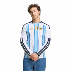 Adidas Argentina National Team FIFA x World Cup 2026 Home Replica Long Sleeve Jerseys - White