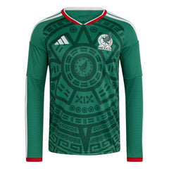 Adidas Mexico National Team FIFA x World Cup 2026 Home Replica Long Sleeve Jerseys - Green
