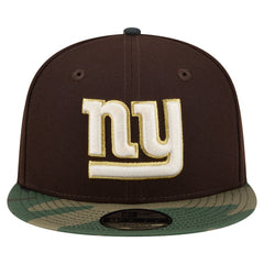 New York Giants Adult Burnt Wood Camo 9FIFTY Snapback Hat Dark Brown - NFL