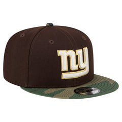 New York Giants Adult Burnt Wood Camo 9FIFTY Snapback Hat Dark Brown - NFL