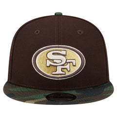 San Francisco 49ers Adult Burnt Wood Camo 9FIFTY Snapback Hat Dark Brown - NFL