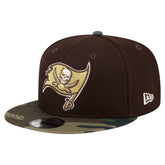 Tampa Bay Buccaneers Adult Burnt Wood Camo 9FIFTY Snapback Hat Dark Brown - NFL