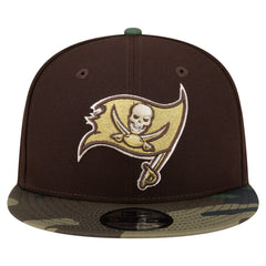 Tampa Bay Buccaneers Adult Burnt Wood Camo 9FIFTY Snapback Hat Dark Brown - NFL