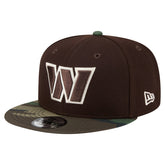 Washington Commanders Adult Burnt Wood Camo 9FIFTY Snapback Hat Dark Brown - NFL