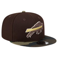 Buffalo Bills Adult Burnt Wood Camo 9FIFTY Snapback Hat Dark Brown - NFL