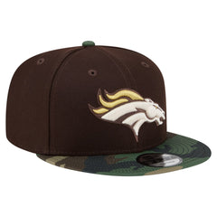 Denver Broncos Adult Burnt Wood Camo 9FIFTY Snapback Hat Dark Brown - NFL