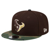 Houston Texans Adult Burnt Wood Camo 9FIFTY Snapback Hat Dark Brown - NFL