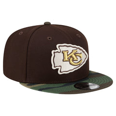 Kansas City Chiefs Adult Burnt Wood Camo 9FIFTY Snapback Hat Dark Brown - NFL