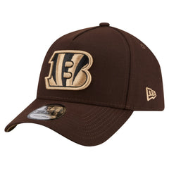 Cincinnati Bengals New Era Burnt Wood A-Frame 9FORTY Adjustable Hat Dark Brown - NFL