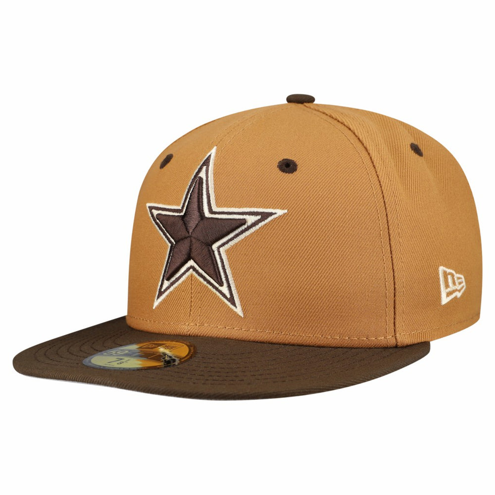 Dallas Cowboys New Era Two-Tone Walnut 59FIFTY Fitted Hat Light Brown/Dark Brown - NFL