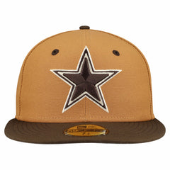 Dallas Cowboys New Era Two-Tone Walnut 59FIFTY Fitted Hat Light Brown/Dark Brown - NFL
