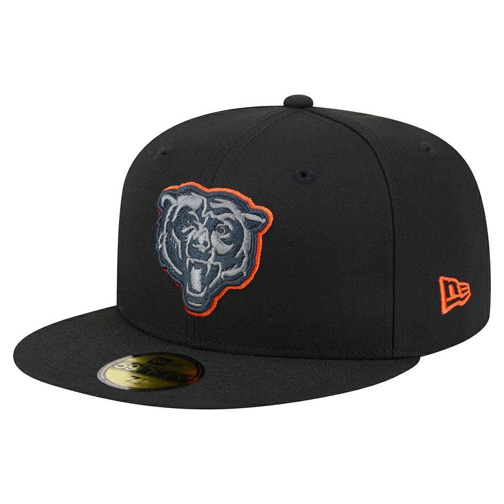 Chicago Bears New Era Color Pop 59FIFTY Fitted Hat Black - NFL