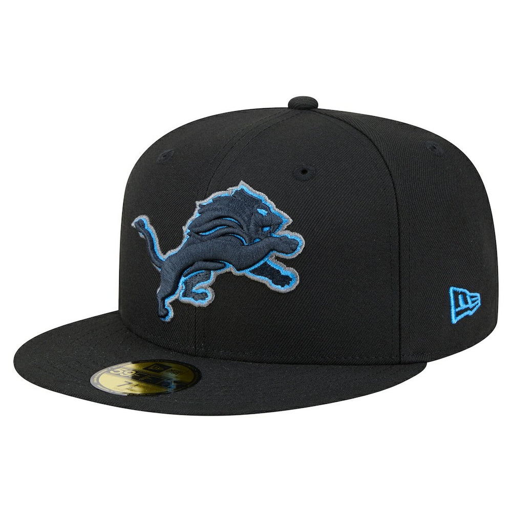 Detroit Lions New Era Color Pop 59FIFTY Fitted Hat Black - NFL